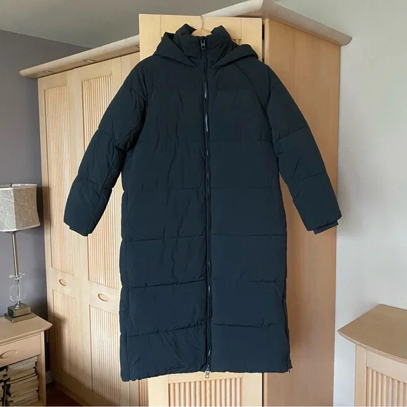 Zara anorak extra long puffer coat black - Picture 3 of 12